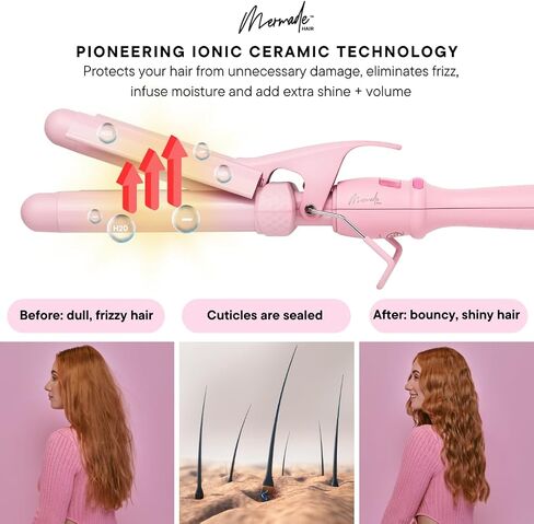 Mermade Hair | 0.9" Cutie Pro Waver | Three Barrel Curling Iron for Beach Waves in Saudi Arabia
