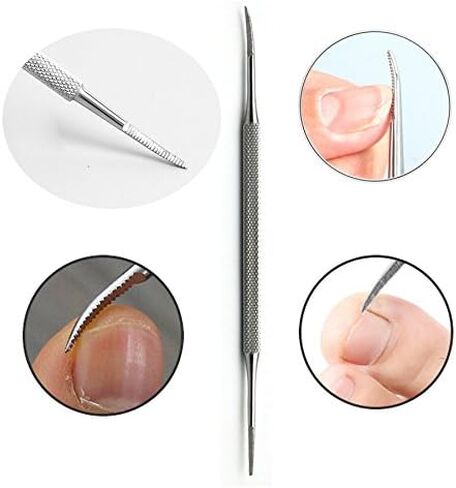 أداة معالجة أظافر القدم الغارزة في الجلد، مبرد إزالة الجلد الميت، مجموعة العناية بالأظافر، مجموعة أدوات العناية بالقدم، أداة دفع شوكة للزوائد اللحمية، منظف أخدود أظافر القدم برأس مزدوج (Life017i) in Kuwait