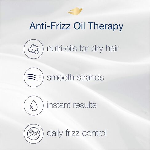 Dove Nutritive Solutions Dry Hair Conditioner for Frizzy Control Oil Therapy with Nutri-Oils Moisturizing Conditioner Formula Smooths Hair, 12 Fl Oz (Pack of 4) in Saudi Arabia