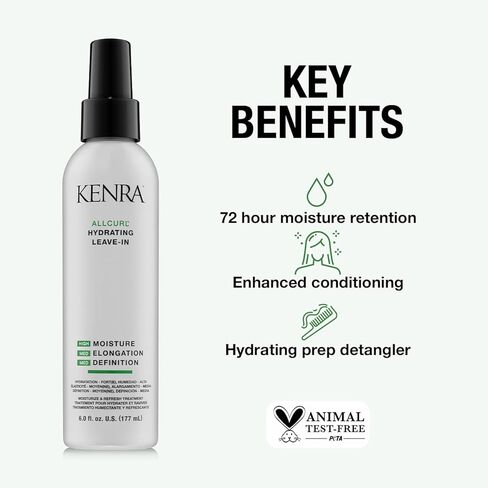 كينرا أول كيرل مرطب لا يحتاج للشطف | بلسم يُترك على الشعر | يرطب ويفك التشابك ويجهز تجعيد الشعر | الاحتفاظ بالرطوبة لمدة 72 ساعة | شعر مموج، مجعد، متعرج | 6 أوقية in Kuwait