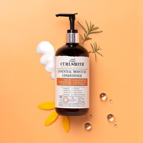 CURLSMITH - Essential Moisture Conditioner, Lightweight Frizz Control for Wavy, Curly and Coily Hair, Vegan (12 fl.oz) in Kuwait