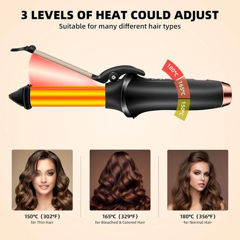 Mini Curling Iron, Cordless Curling Iron, Travel Curling Iron USB Rechargeable Ceramic Curling Wand, Mini Flat Iron with 3 Temp Setting,Hair Curlers for Short Hair,Hair Straightener and Curler 2 in 1 in Saudi Arabia