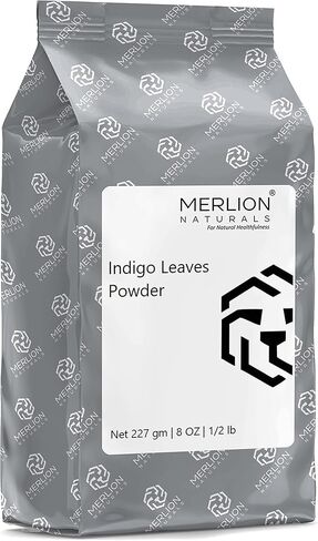 Indigo Leaves Powder by Merlion Naturals | Indigofera tinctoria | 227 gm in Kuwait