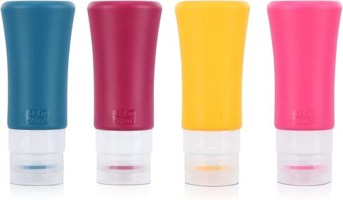 Travel Bottles for Toiletries, Tsa Approved Travel Bottle 3OZ Shampoo Travel Container, BPA Free Leak Proof Travel Tubs Refillable Liquid Travel Accessories for Cometic Shampoo and Lotion Soap in Kuwait