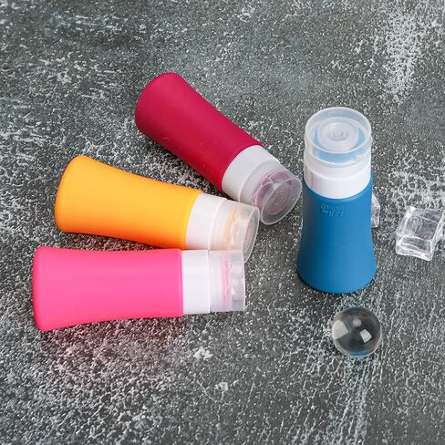 Travel Bottles for Toiletries, Tsa Approved Travel Bottle 3OZ Shampoo Travel Container, BPA Free Leak Proof Travel Tubs Refillable Liquid Travel Accessories for Cometic Shampoo and Lotion Soap in Kuwait