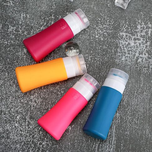 Travel Bottles for Toiletries, Tsa Approved Travel Bottle 3OZ Shampoo Travel Container, BPA Free Leak Proof Travel Tubs Refillable Liquid Travel Accessories for Cometic Shampoo and Lotion Soap in Kuwait
