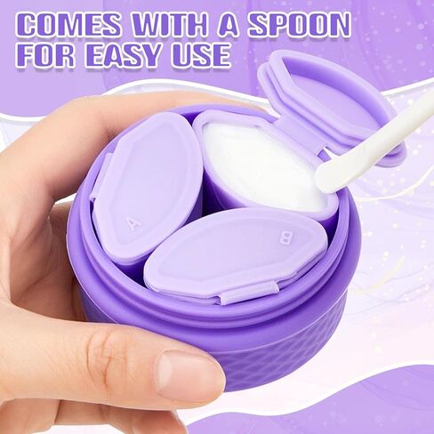 2 Set Travel Containers for Toiletries, Silicone Travel Size Containers with Lid and Spoon, Refillable Leakproof Travel Jars for Creams Travel Accessories Kit for Cosmetic Makeup Dispensers, 2 Colors in Saudi Arabia
