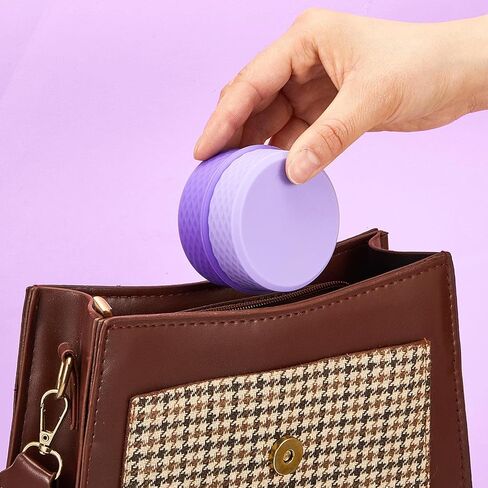 2 Set Travel Containers for Toiletries, Silicone Travel Size Containers with Lid and Spoon, Refillable Leakproof Travel Jars for Creams Travel Accessories Kit for Cosmetic Makeup Dispensers, 2 Colors in Saudi Arabia