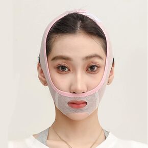 قناع النوم لنحت الوجه من SDMIHAN، قناع رفع خط على شكل حرف V قابل لإعادة الاستخدام، يقلل الذقن المزدوج، قناع وجه للتخسيس على شكل حرف V للوجه وخط الذقن (عبوة واحدة) in Kuwait