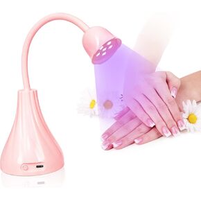 مصباح أظافر AORAEM LED 18 وات مجفف أظافر معقوفة سريع الجفاف علاج فلاش صغير ضوء الأظافر مصابيح محمولة لطلاء الجل لوتس 360 درجة تدوير الأظافر تمديد مصباح علاج جل للمنزل أدوات الرسم على الأظافر in Kuwait
