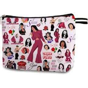 هدايا لمحبي الاغاني المستوحاة من المغني، شنطة مكياج لمحبي الموسيقى، شنطة مستحضرات تجميل هدايا للنساء والاصدقاء والاخت وعيد الام (13CB021)، بيج, بيج in Kuwait