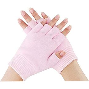 EXPER Moisturizing Gel Gloves Day Night Relief from Eczema and Dry, Rough, and Cracked Hands Thermoplastic Gel Lining with Essential Oils and Vitamins E (Pink) in Saudi Arabia