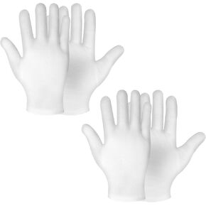 Molain 2 Pairs Moisturizing Gloves White Cotton Moisturizing Gloves for Overnight Bedtime Heal Eczema Sleeping Lotion Hand Spa Treatment Gloves Repair Rough Cracked Dry Chapped Hands Skin in Saudi Arabia