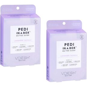 VOESH Pedi in a Box O2 Fizz, 2 Pack Lavender Vanilla Detoxifying Spa Pedicure, DIY Pedi, At-Home Pedi, Pedi in a Box, Spa Foot Treatment, Vegan Beauty, Foot Detox, Pedicure Prep in Saudi Arabia