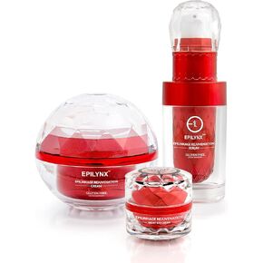 EpiLinkage Night Time Anti Aging Nightly Skin Care Routine Package Gift Set Kit - Rejuvenating Face Cleaning Wash, Firming Cream & Hydrating Serum EPILYNX by Dr. Liia
