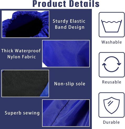 Geyoga 2 Pieces Walking Boot Cover Recovery Shoes Covers Non Skid Foot Brace Cover Reusable Boot Cover Waterproof Cast Rain Cover (Black,Small) in Saudi Arabia