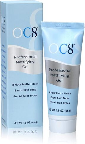 OC Eight Professional Professional Anti Shine Mattifying Gel: Oil Control Mattifier Formula for Face - Matte Finishing Gel Controls Oily Skin and Reduces Shine and Redness for Eight Hours - 1.6 Ounces in Saudi Arabia