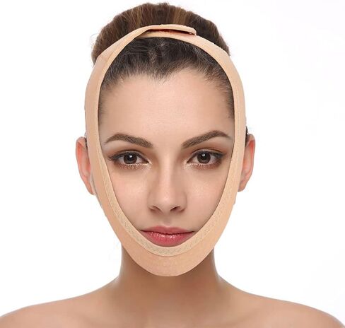 Faja Facial, Face Lifting Slimming Belt, Anti Wrinkle Face Slimming Mask Strap Face Line Smooth Breathable Bandage for M in Saudi Arabia