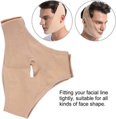 Faja Facial, Face Lifting Slimming Belt, Anti Wrinkle Face Slimming Mask Strap Face Line Smooth Breathable Bandage for M in Saudi Arabia