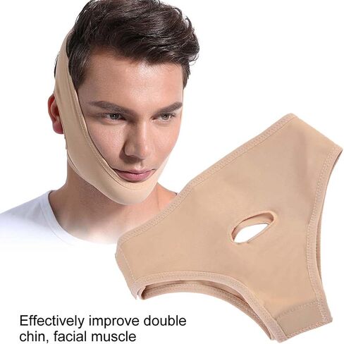 Faja Facial, Face Lifting Slimming Belt, Anti Wrinkle Face Slimming Mask Strap Face Line Smooth Breathable Bandage for M in Saudi Arabia
