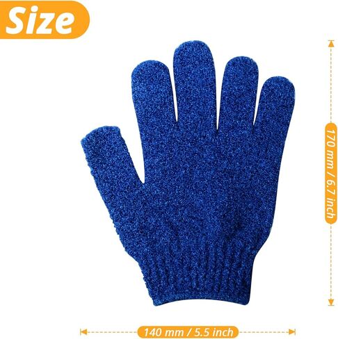 YEEPSYS Exfoliating Bath Gloves Dead Skin Cell Remover Body Scrub Gloves for Women Shower, Spa, Massage, Body, Hand and Foot Scrubs in Kuwait