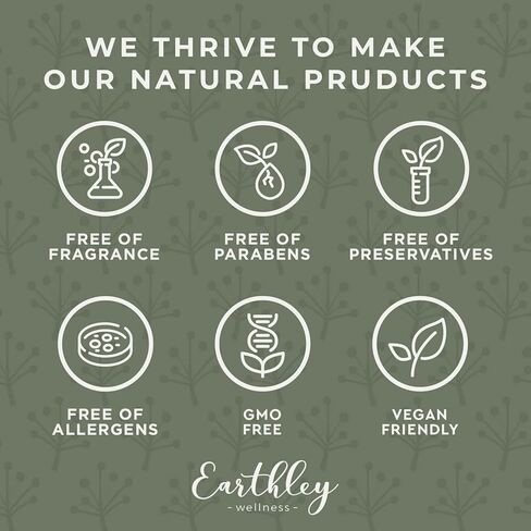 Earthley Wellness، ترويض اللحية، زيت اللحية الطبيعي بالكامل، ناعم، ناعم، خالي من مسببات الحساسية ومصنوع من زيوت نباتية، يرطب البشرة والشعر، يترك الشعر جيدًا ورائحة رائعة (عديم الرائحة) in Kuwait