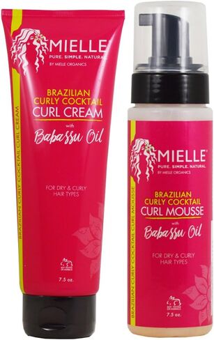 Mielle Brazilian Curly Cocktail Curl Cream & Curl Mousse 8oz "Set" in Saudi Arabia