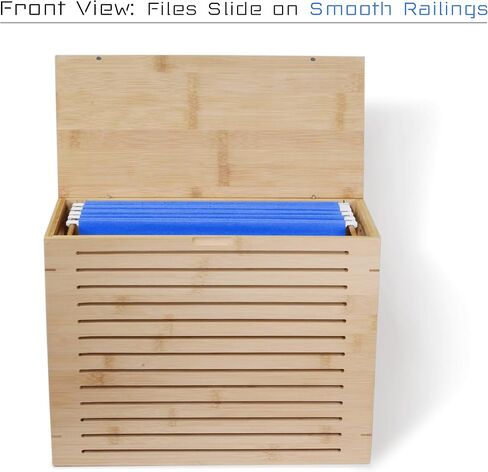 Premium Office Goods Desktop File Storage Organizer Hanging File Box for Letter Size File Folders Quality Hand Crafted Product Perfect for Home Office Natural Desktop Size in Saudi Arabia