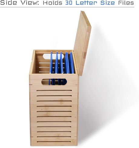 Premium Office Goods Desktop File Storage Organizer Hanging File Box for Letter Size File Folders Quality Hand Crafted Product Perfect for Home Office Natural Desktop Size in Saudi Arabia