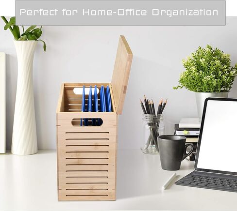 Premium Office Goods Desktop File Storage Organizer Hanging File Box for Letter Size File Folders Quality Hand Crafted Product Perfect for Home Office Natural Desktop Size in Saudi Arabia