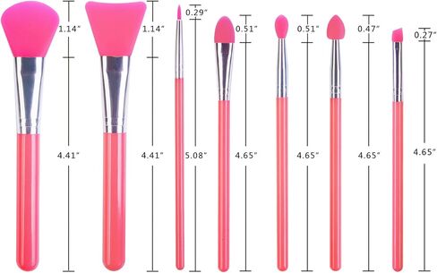 7 Pcs Silicone Brush applicator kit for UV Resin Epoxy Art Crafting and Cream Makeup Products (Mint Green) in Kuwait