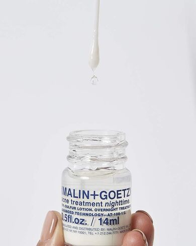 Malin + Goetz Acne Treatment Nighttime overnight spot-treatment, treats blemishes without drying skin. calms skin, fights impurities, prevents signs of scarring. all skin types, vegan, 0.5 Fl Oz in Saudi Arabia