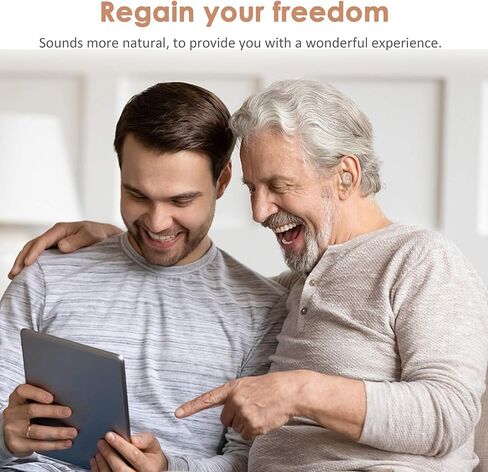 UDEER Hearing Amplifier Aid for Seniors and Adults Rechargeable with Noise Cancelling, Inner-Ear Hearing aid, Personal Hearing Enhancement Sound Devices, Suitable for Either Ear in Kuwait