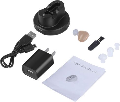UDEER Hearing Amplifier Aid for Seniors and Adults Rechargeable with Noise Cancelling, Inner-Ear Hearing aid, Personal Hearing Enhancement Sound Devices, Suitable for Either Ear in Kuwait