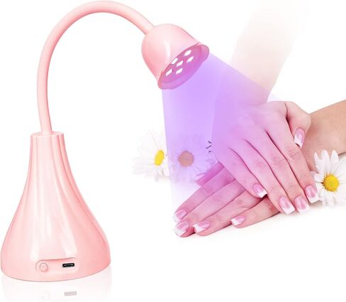 مصباح أظافر AORAEM LED 18 وات مجفف أظافر معقوفة سريع الجفاف علاج فلاش صغير ضوء الأظافر مصابيح محمولة لطلاء الجل لوتس 360 درجة تدوير الأظافر تمديد مصباح علاج جل للمنزل أدوات الرسم على الأظافر in Kuwait