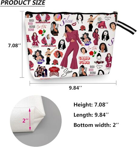 هدايا لمحبي الاغاني المستوحاة من المغني، شنطة مكياج لمحبي الموسيقى، شنطة مستحضرات تجميل هدايا للنساء والاصدقاء والاخت وعيد الام (13CB021)، بيج, بيج in Kuwait