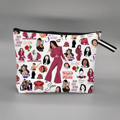 هدايا لمحبي الاغاني المستوحاة من المغني، شنطة مكياج لمحبي الموسيقى، شنطة مستحضرات تجميل هدايا للنساء والاصدقاء والاخت وعيد الام (13CB021)، بيج, بيج in Kuwait