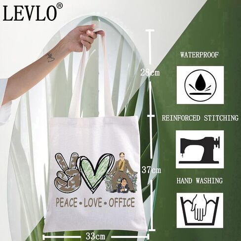 LEVLO Funny Dwight and Michael Cosmetic Bag TV Show Fans Gift Peace Love TV Show Makeup Zipper Pouch Bag TV Show Merchandisee(Peace Office) in Saudi Arabia