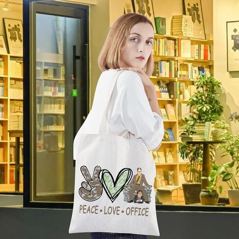 LEVLO Funny Dwight and Michael Cosmetic Bag TV Show Fans Gift Peace Love TV Show Makeup Zipper Pouch Bag TV Show Merchandisee(Peace Office) in Saudi Arabia