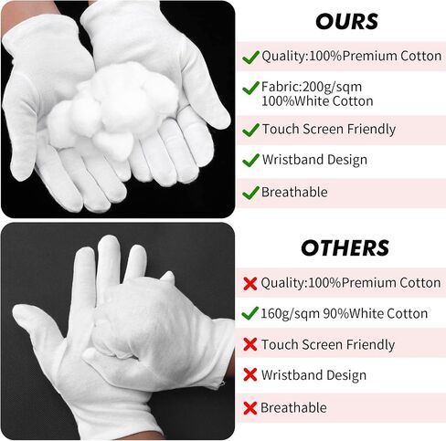 Molain 2 Pairs Moisturizing Gloves White Cotton Moisturizing Gloves for Overnight Bedtime Heal Eczema Sleeping Lotion Hand Spa Treatment Gloves Repair Rough Cracked Dry Chapped Hands Skin in Saudi Arabia