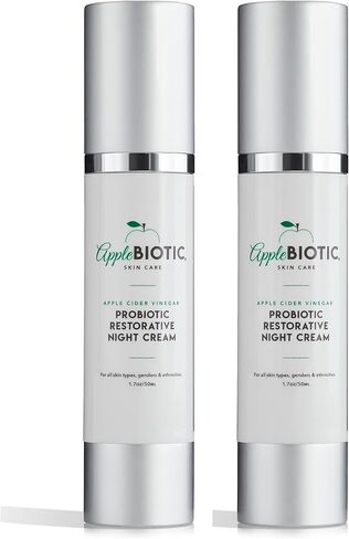 Apple Cider Vinegar Restorative Night Cream - Overnight Firming, Smoothing Cream with African Green Coffee, Green Tea, Chamomile & Probiotic Extracts for Dry, Oily, Sensitive Skin, Men & Women in Kuwait