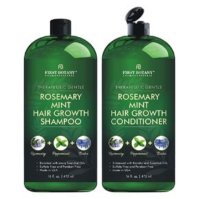 First Botany Biotin Shampoo Conditioner Set - An Anti Hair Loss Set Thickening formula For Hair Regrowth, Anti Thinning Sulfate Free For Men & Women Anti Dandruff Treatment 16 oz x 2 (Rosemary Mint) in Kuwait