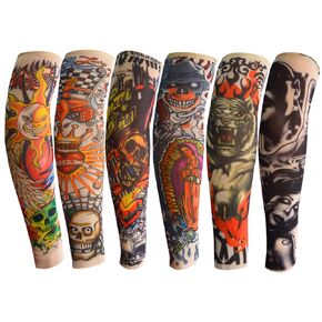 6pcs Temporary Tattoo Sleeve for Kids Boy Girls, Fake Slip on Arm Sunscreen Sleeves for Outdoor Sports Riding Cycling in Kuwait
