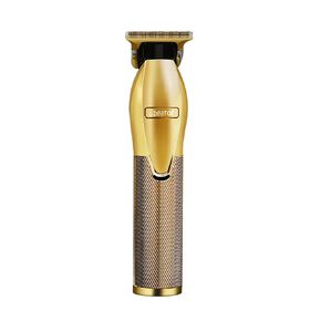 Professional Rechargeable Hair Trimmer Portable Shaver Pro Gold Skeleton Stainless Steel All Metal Housing Outlining Cordless T-blade Hair Clipper Trimmer Shaving for Men Kids Baby Stylists Barbershop in Saudi Arabia
