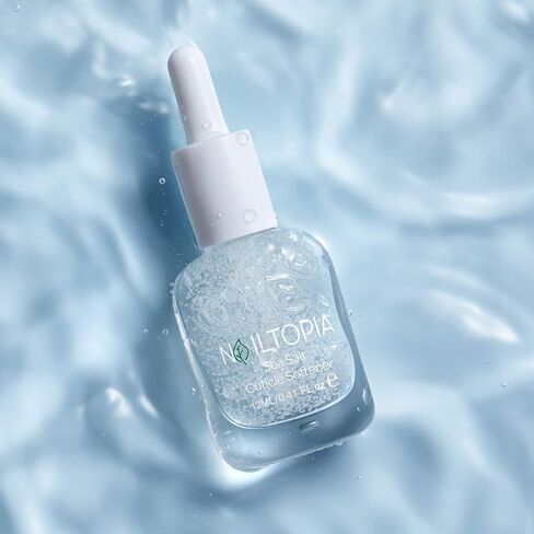 Nailtopia Dead Sea Salt Cuticle Softener - Exfoliates, Strengthens And Hydrates - Vegan And Cruelty Free - Increases Vitality Of Cuticle - Helps Formation Of New Nails - 0.41 Oz Nail Treatment in Saudi Arabia