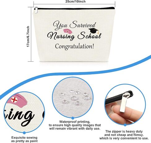 Future Nurse Gift Nursing Student Gifts Makeup Bag for Women Nurse Week Day Gift Cosmetic Bag Pouch Nursing Graduation Gift Inspirational Birthday Gift for Nurse Practitioner Nurses Appreciation Gift in Saudi Arabia