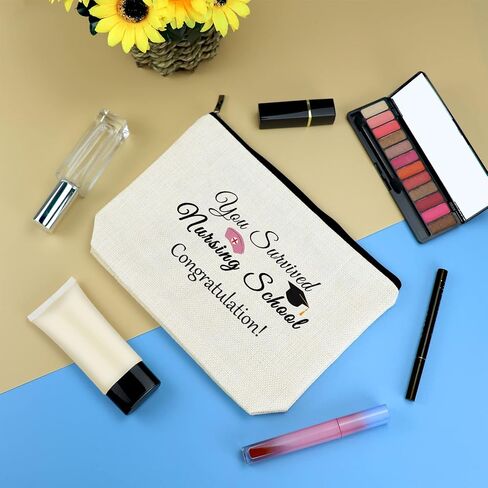Future Nurse Gift Nursing Student Gifts Makeup Bag for Women Nurse Week Day Gift Cosmetic Bag Pouch Nursing Graduation Gift Inspirational Birthday Gift for Nurse Practitioner Nurses Appreciation Gift in Saudi Arabia
