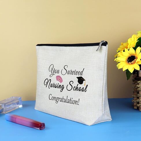 Future Nurse Gift Nursing Student Gifts Makeup Bag for Women Nurse Week Day Gift Cosmetic Bag Pouch Nursing Graduation Gift Inspirational Birthday Gift for Nurse Practitioner Nurses Appreciation Gift in Saudi Arabia