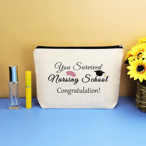 Future Nurse Gift Nursing Student Gifts Makeup Bag for Women Nurse Week Day Gift Cosmetic Bag Pouch Nursing Graduation Gift Inspirational Birthday Gift for Nurse Practitioner Nurses Appreciation Gift in Saudi Arabia