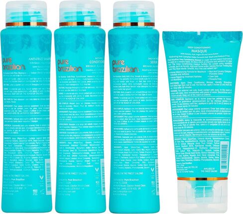PURE BRAZILIAN - 4 Piece Essential Travel Size Kit: Anti-Frizz Shampoo, Conditioner, Serum & Masque in Saudi Arabia